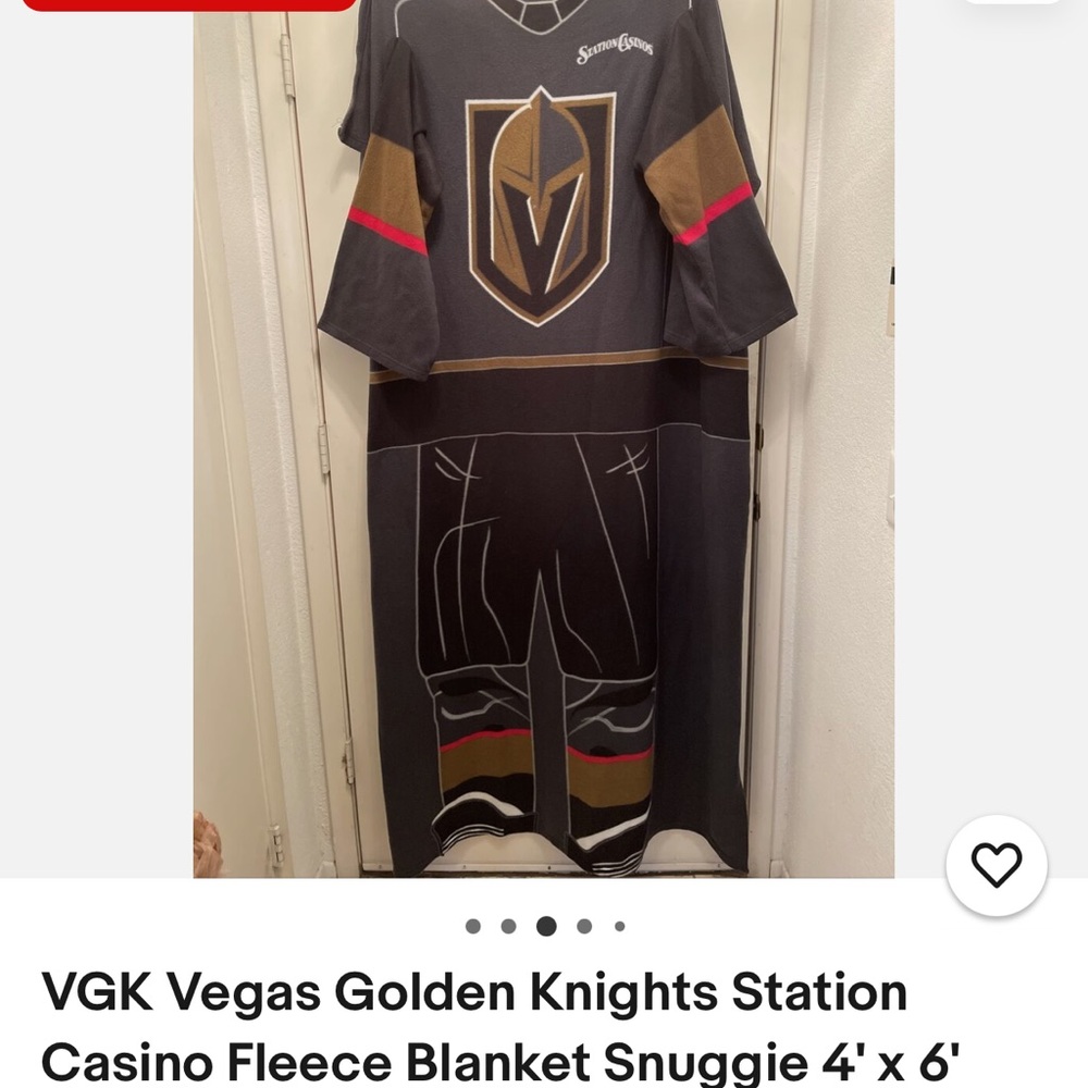 Golden knights fleece blanket